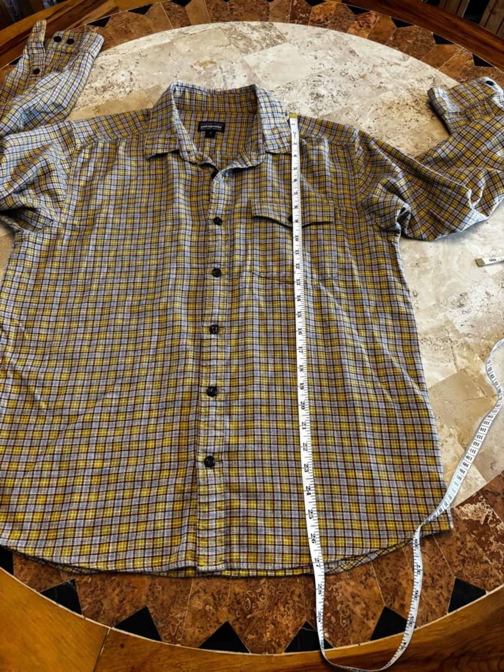 Patagonia Organic Cotton Plaid Button Front Shirt Men’s Medium M Long Sleeve - Picture 6 of 9